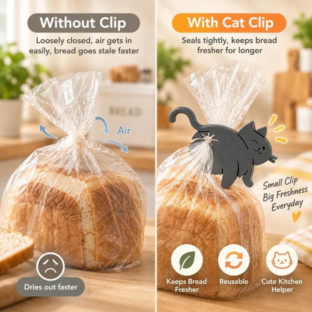 3D Cat Butt Bag Clips 2PCS – Novelty Kitchen Sealing Clamps Novelty Bag Clips Nixie