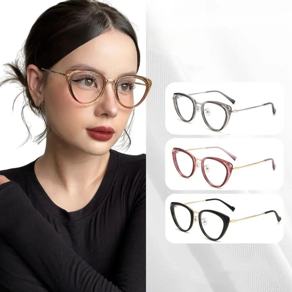 Cat's Eye Blue Light Blocking Glasses – Metal Frame Unisex