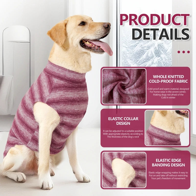 Winter Striped Dog Coat – Soft Warm Fleece Puppy Outfit XS–3XL Dog Winter Coat Nixie