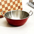 Stainless Steel Dual Handle Bowl | Colored 17cm Serving Bowl