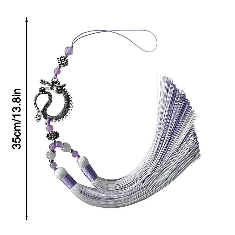 Chinese Style Alloy Fan Tassel Pendant – DIY Hanging Ornament Tassel Pendant Ornament Nixie
