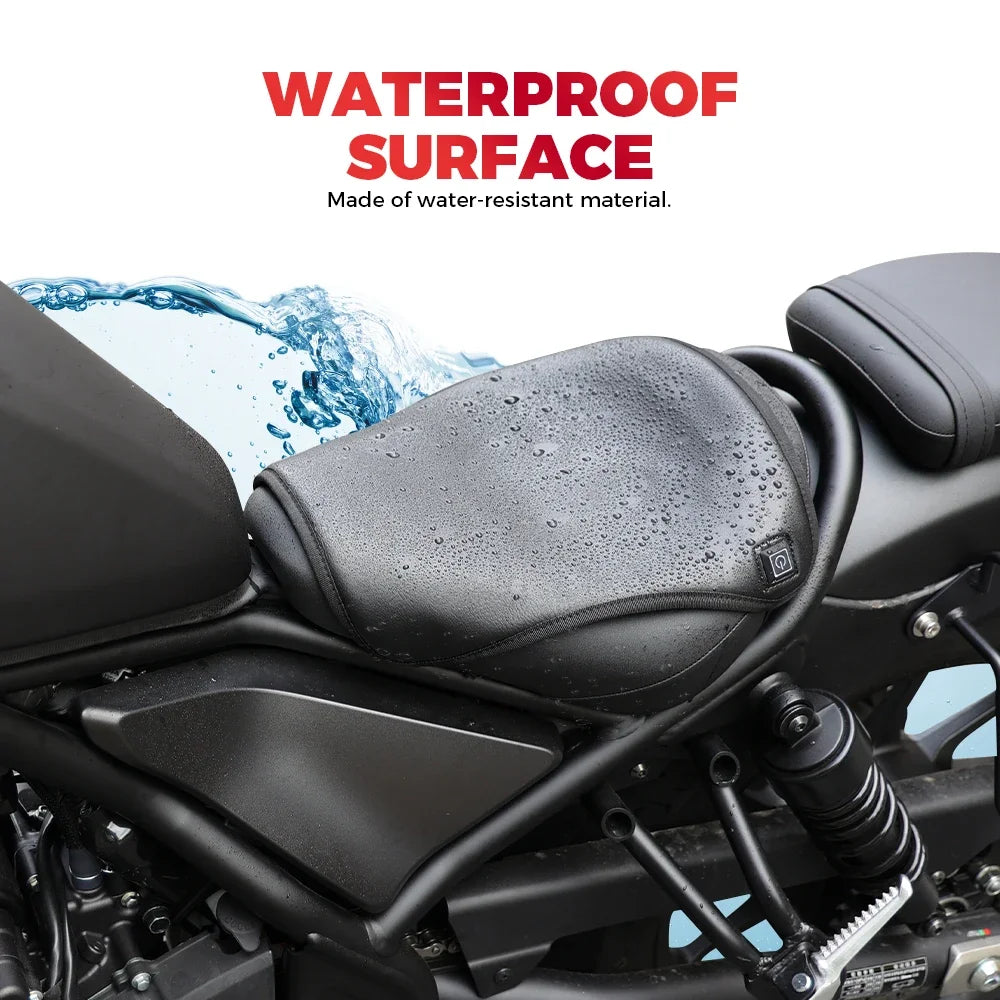 KEMITOUR 12V Motorcycle Heated Seat Cushion – Universal ATV Winter Heated Seat Cushion Nixie