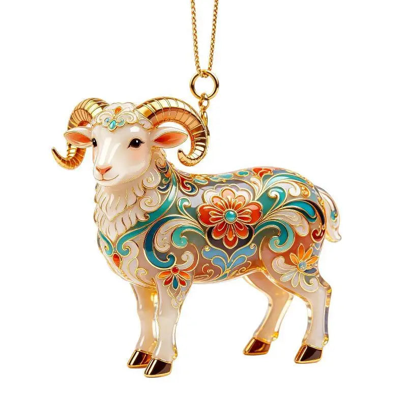 Acrylic Chinese Zodiac Goat Hanging Ornament | Lunar New Year
