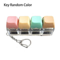 LED Keyboard Fidget Keychain – 4-Key Clicker with Color Lights Fidget Keychain Toy Nixie 6