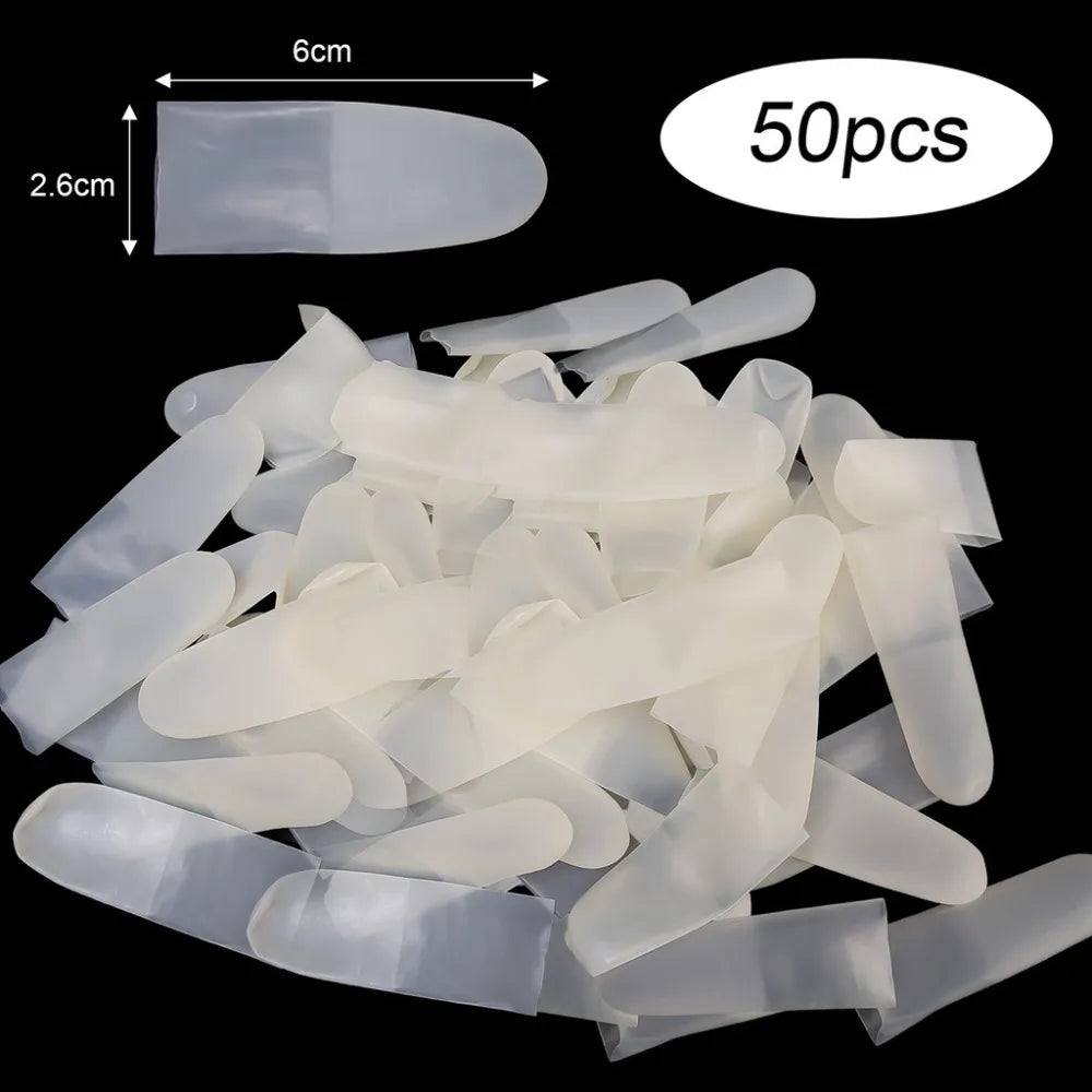 50Pcs Disposable Latex Finger Sleeves – Non-Slip Frosted Cots Latex Finger Cots Nixie M
