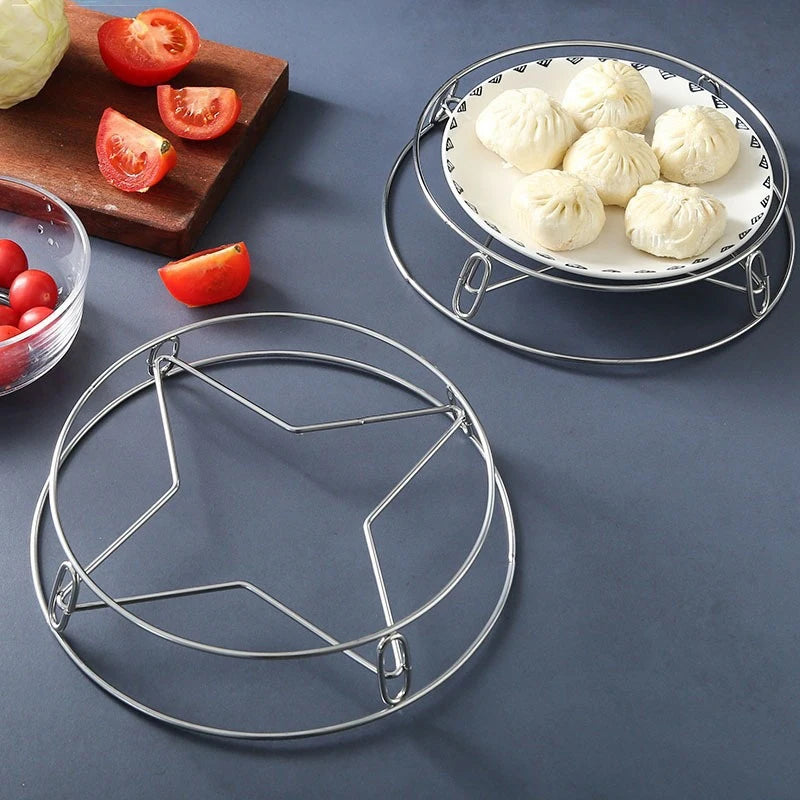 Round Stainless Steel Pot Holder Trivet & Steamer Rack Kitchen Trivet Rack Nixie