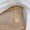 Heart Pendant Necklace for Women – Gold Stainless Steel Choker Pendant Necklace Nixie XL2606-194
