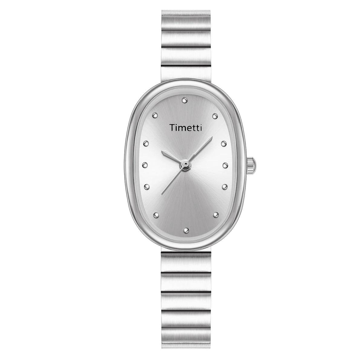 Timetti Women's Oval Quartz Watch – Elegant Daily Timepiece