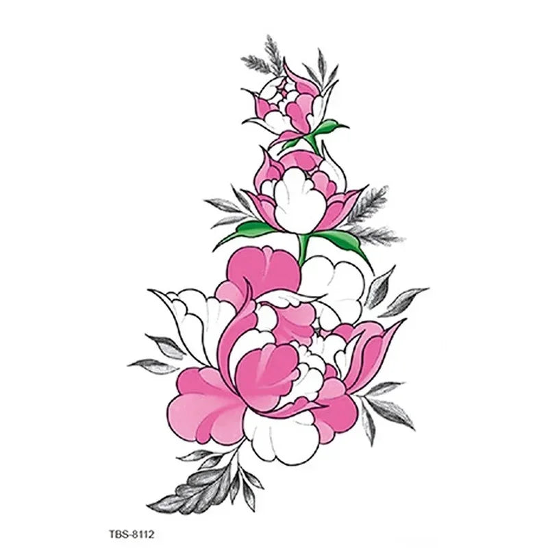 Animal Temporary Tattoo Stickers – Whale Deer Panda Black Line Temporary Tattoo Sticker Nixie