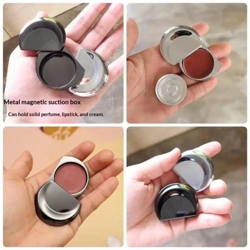 Moon Shaped Zinc Alloy Slide Lid Balm Container – Travel Tin