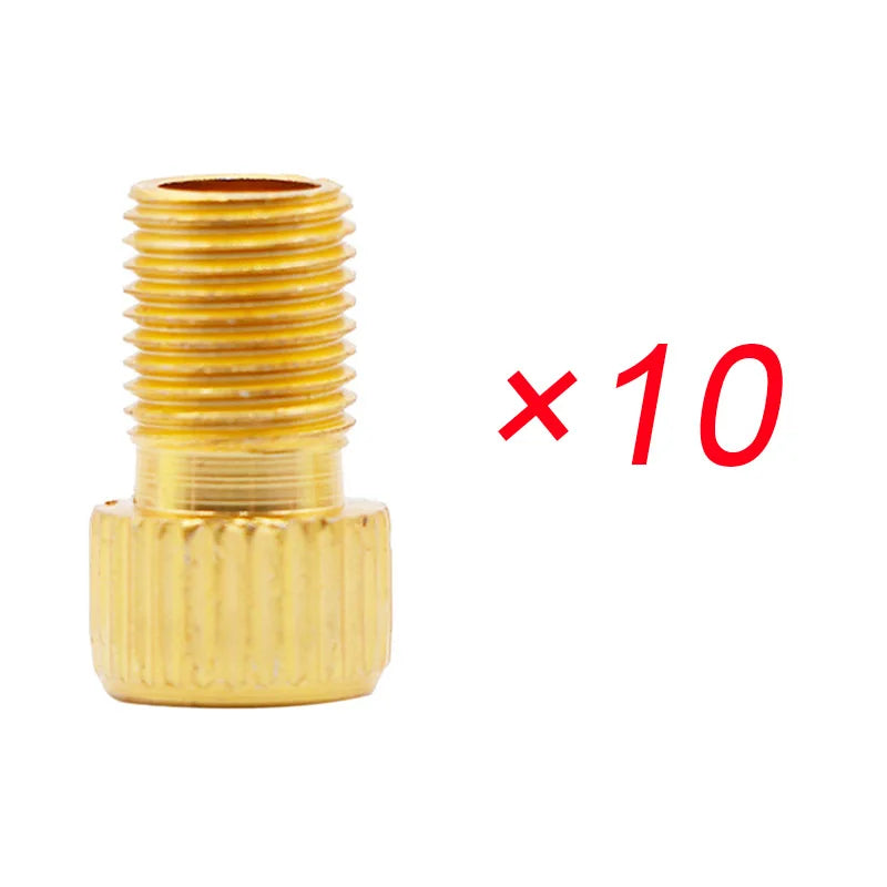 Presta to Schrader Valve Adapter | Road Bike Tire Converter Bike Valve Adapter Nixie STRAIGHTGRAIN-10PC
