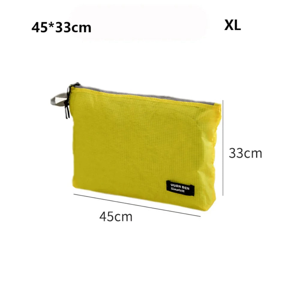 Silicone-Coated Nylon Luggage Storage Bag | Lightweight Travel Travel Storage Bag Nixie Yellow XL