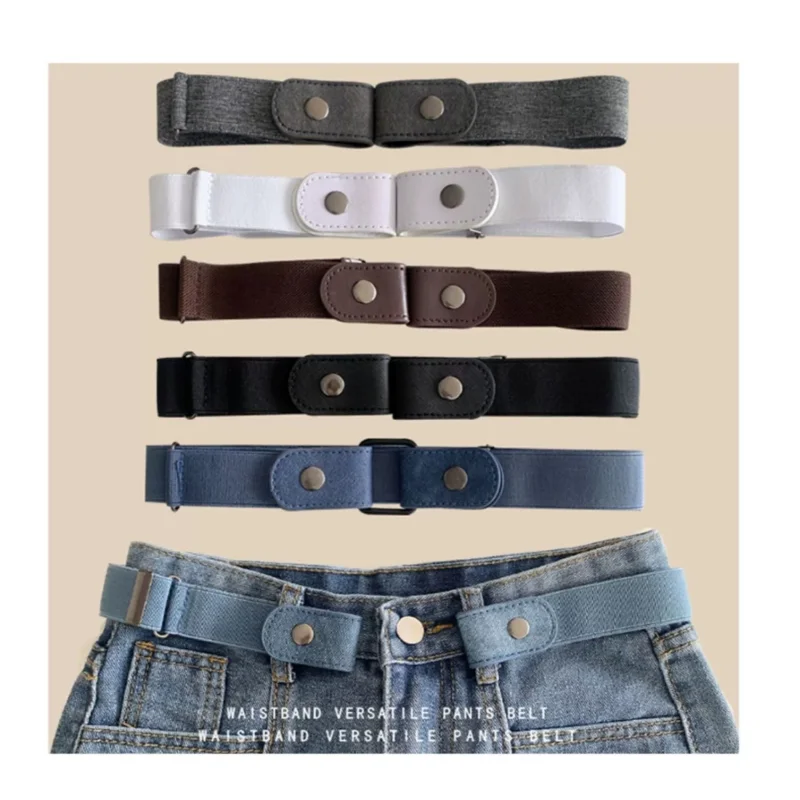 Canvas Elastic Buckle-Free Invisible Belt for Women & Men Elastic Waist Belt Nixie
