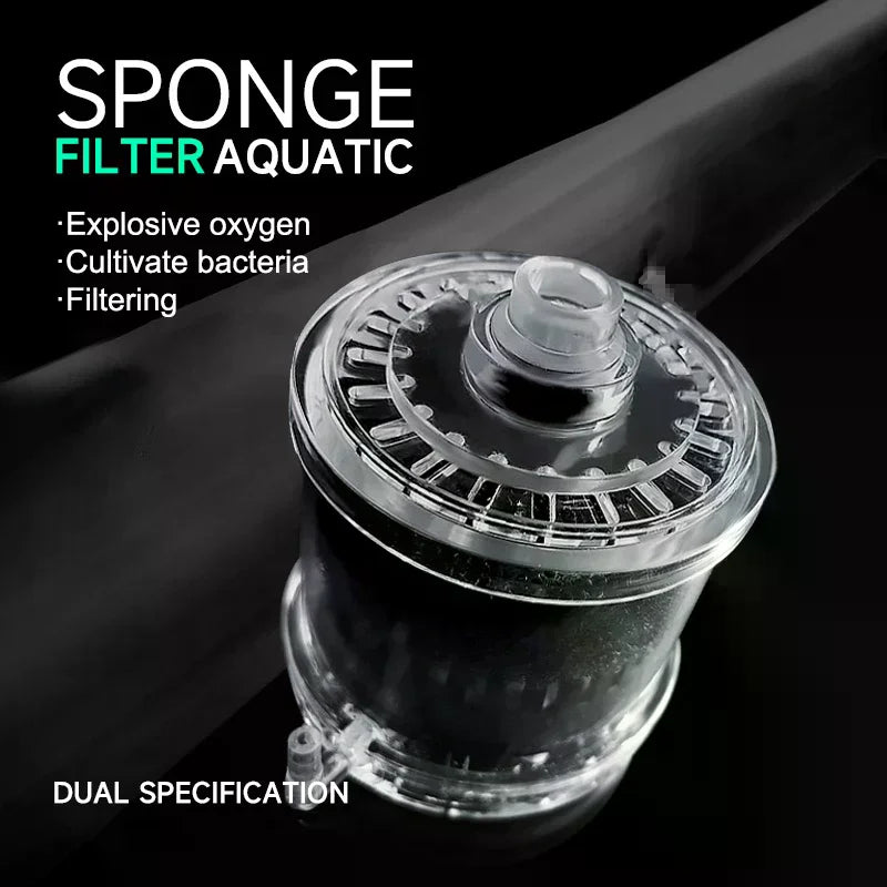 Aquarium Bio-Sponge Filter with Media Ball & Air Pump Option Aquarium Sponge Filter Nixie