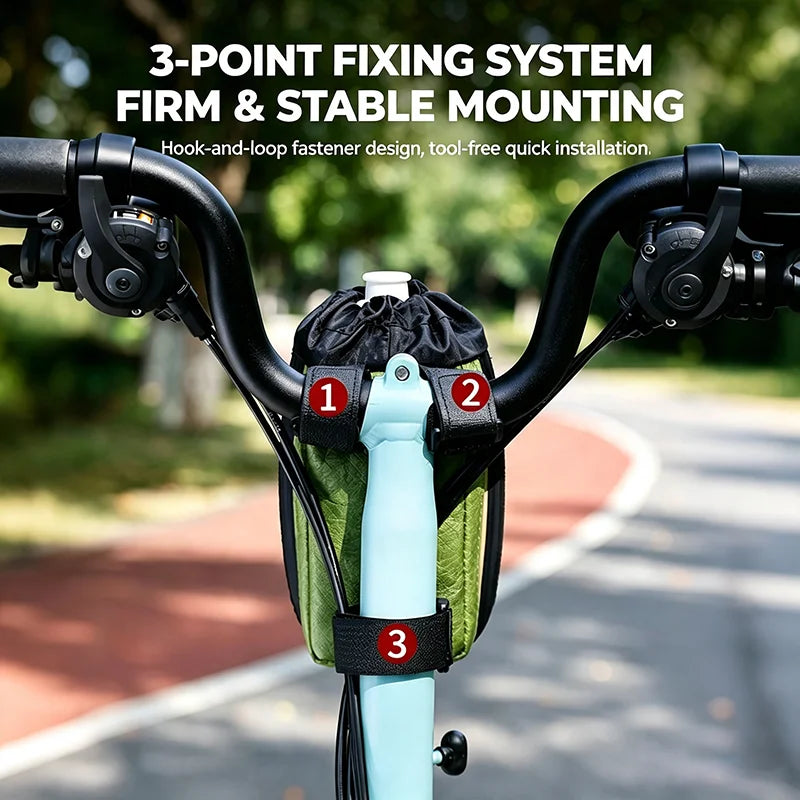 ESLNF Recycled Tire Bike Handlebar Water Bottle Bag – MTB Bike Handlebar Bag Nixie