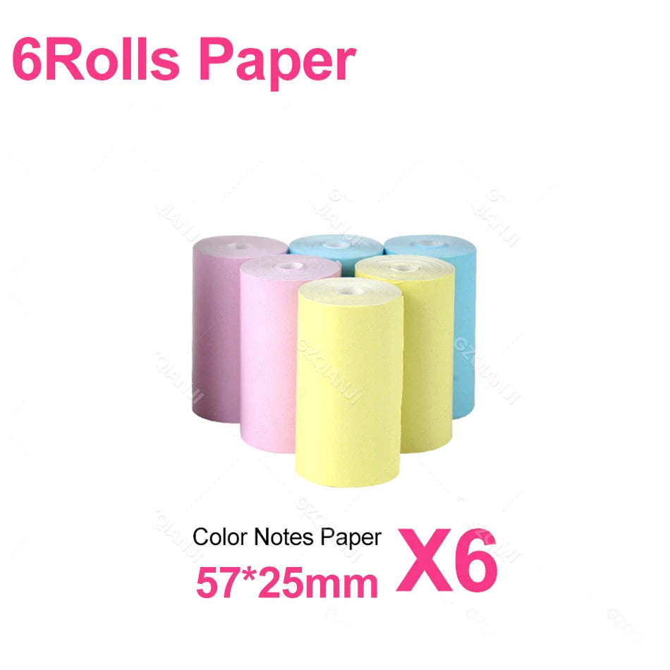 57x25mm Thermal Paper Label Sticker Rolls for Mini Printer & Camera