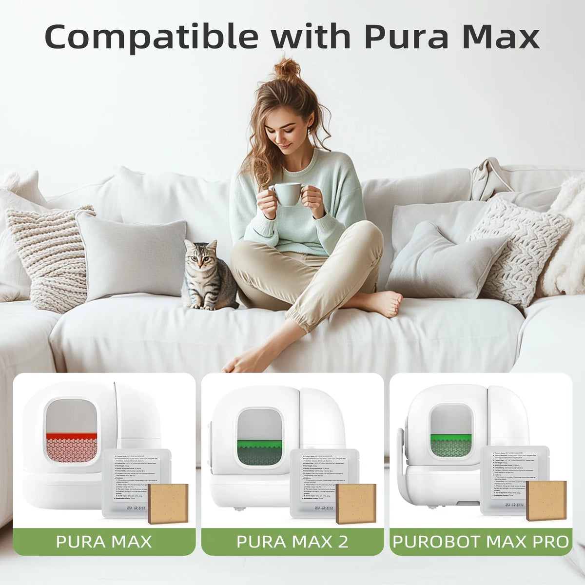 N50 Cat Litter Deodorizer Blocks – Refillable Odor Control Cat Litter Deodorizer Nixie