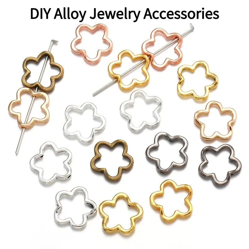 20pcs Antique Flower Spacer Beads Alloy Charms for Jewelry Making Jewelry Making Beads Nixie