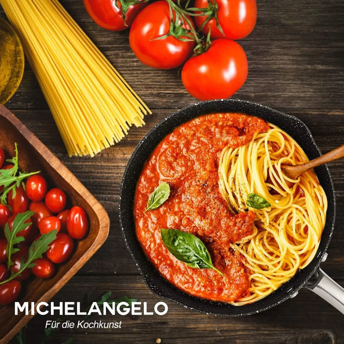 MICHELANGELO 3 Qt Nonstick Saucepan with Lid – Induction Ready