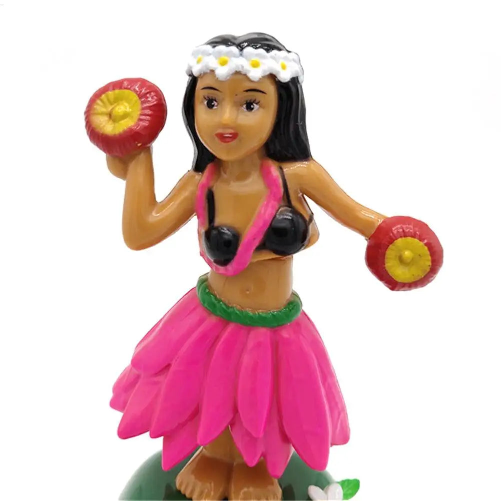 Solar Hula Girl Bobblehead | Hawaiian Dancing Car Dashboard Ornament