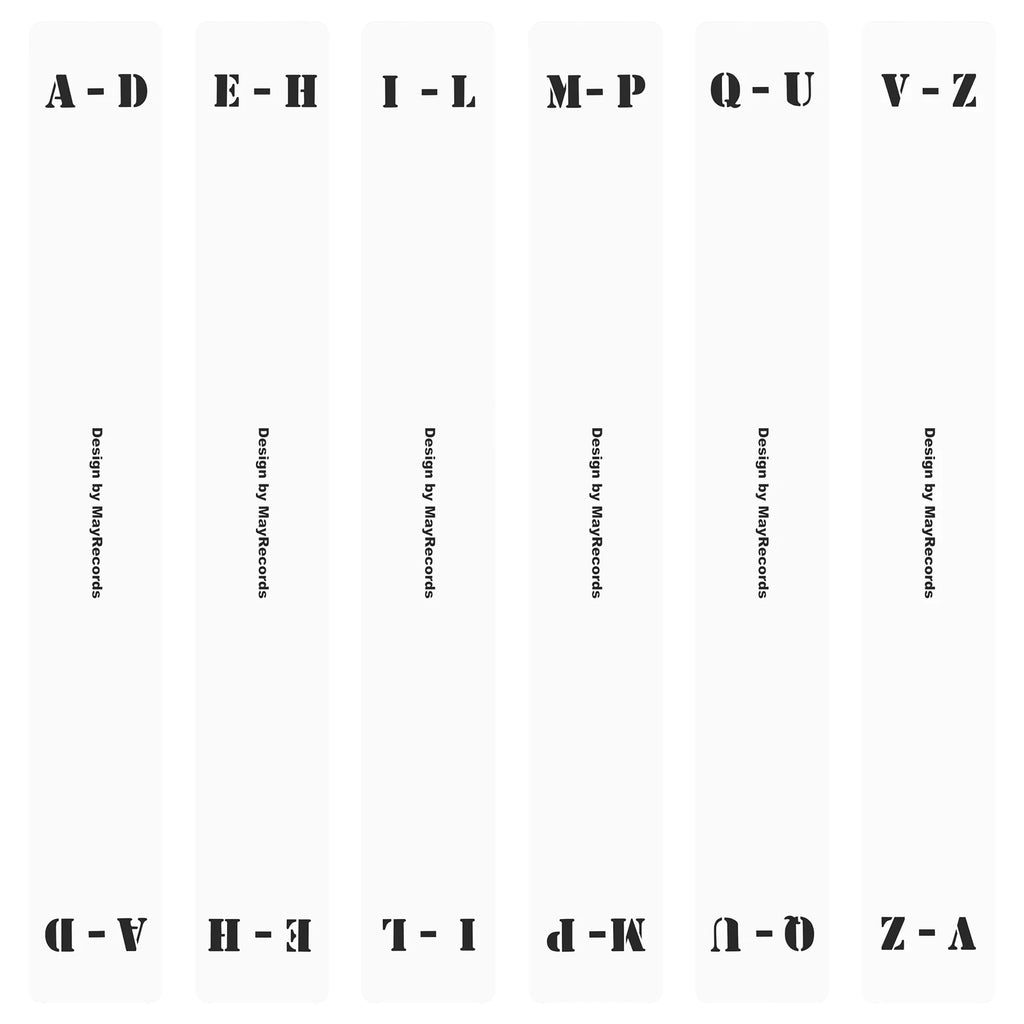 6-Pack A-Z Acrylic Vinyl Record Dividers – Shelf Organizer Record Shelf Dividers Nixie LP vertical version