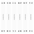 6-Pack A-Z Acrylic Vinyl Record Dividers – Shelf Organizer Record Shelf Dividers Nixie LP vertical version