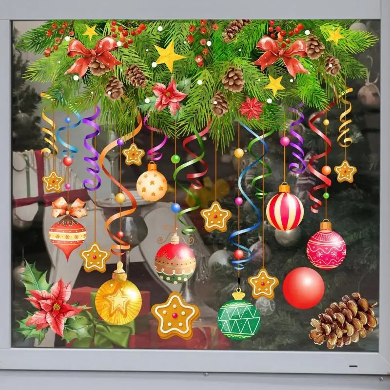 Christmas Window Clings Removable Waterproof PVC Decals Window Clings Nixie Default Title