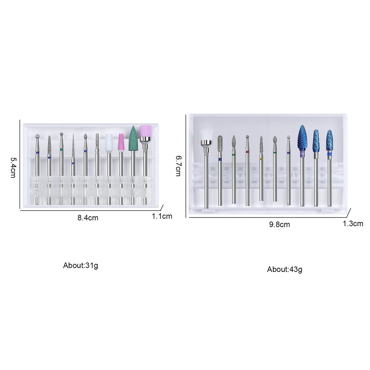 Tungsten Carbide Nail Drill Bit Set – Cuticle & Polishing Nail Drill Bit Set Nixie