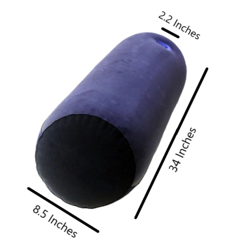 Inflatable Triangle Wedge Pillow – Portable PVC Flocking Cushion Inflatable Wedge Pillow Nixie Cylinder