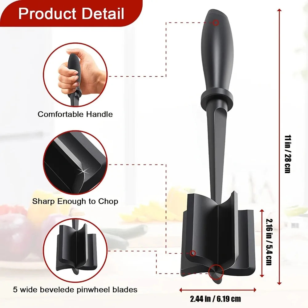 Handheld Meat Chopper & Potato Masher – FEB.WIND Kitchen Tool Meat Chopper Tool Nixie