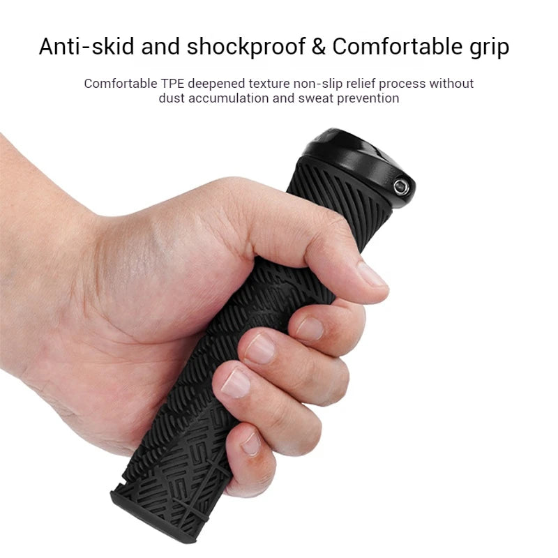 ENLEE TPE MTB Lock-On Handlebar Grips – Anti-Slip Bike Grips MTB Handlebar Grips Nixie