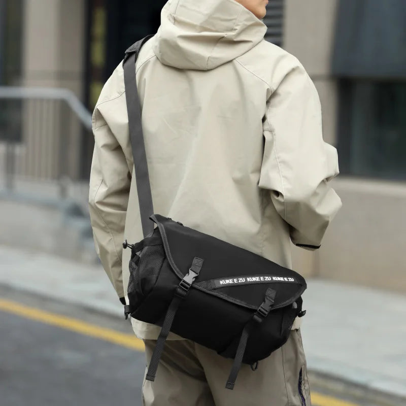 Men's Nylon Crossbody Messenger Bag – Trendy Commuter Bag Messenger Crossbody Bag Nixie