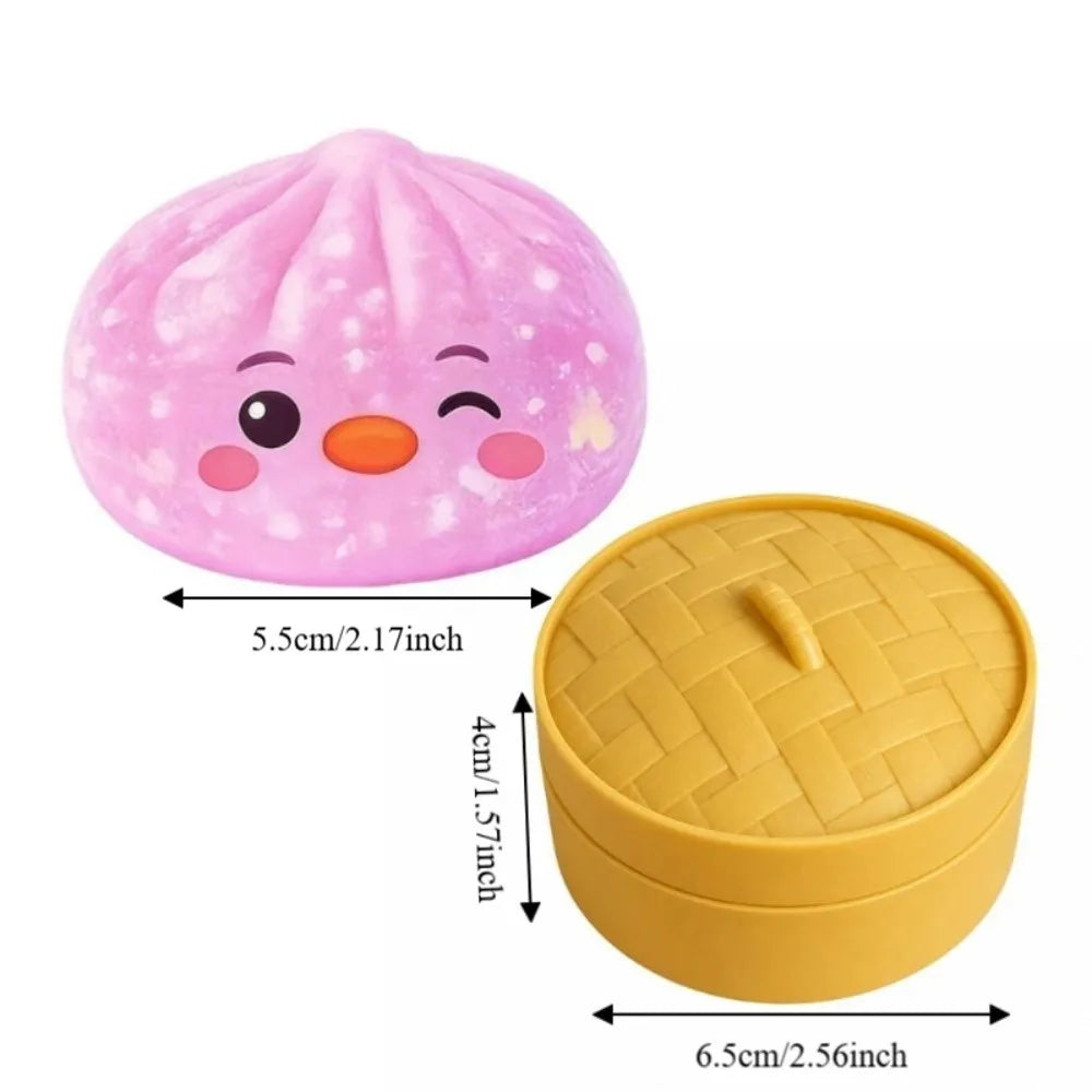 Glitter Steamed Bun Squishy Toy Slow Rising Fidget Sensory Toy Squishy Fidget Toy Nixie