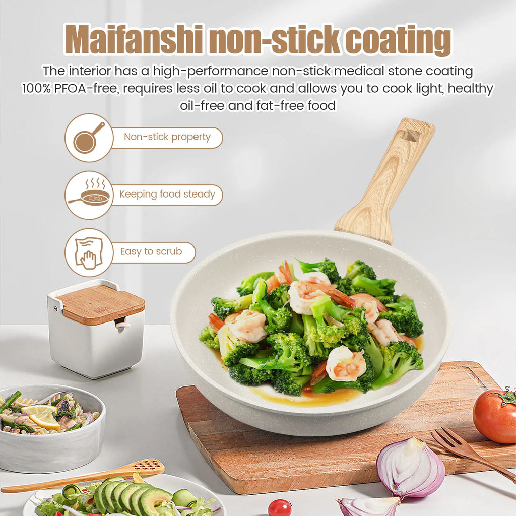 Nixie Nonstick Frying Pan Skillet – Maifanite Coating Nonstick Frying Pan Nixie