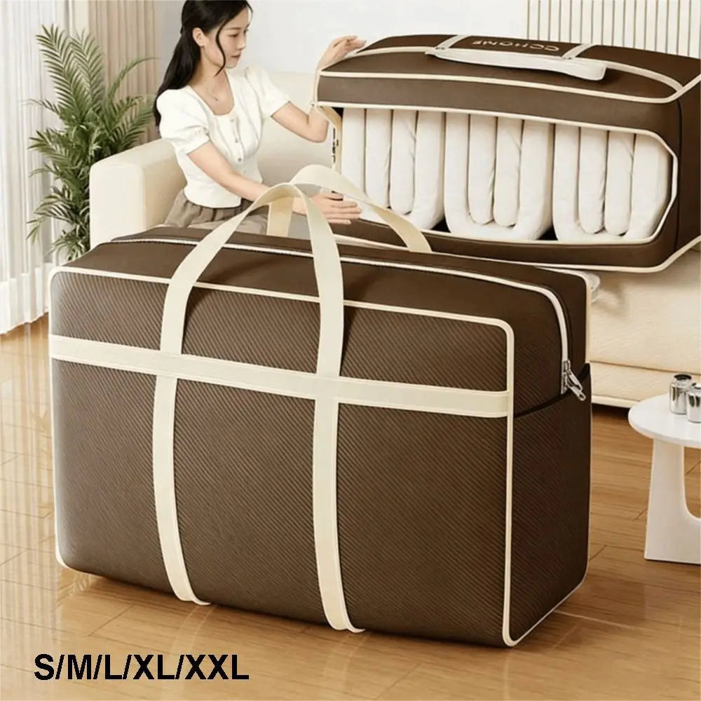 Large Non-Woven Clothes Storage Bin with Handle & Zipper Clothing Storage Bin Nixie
