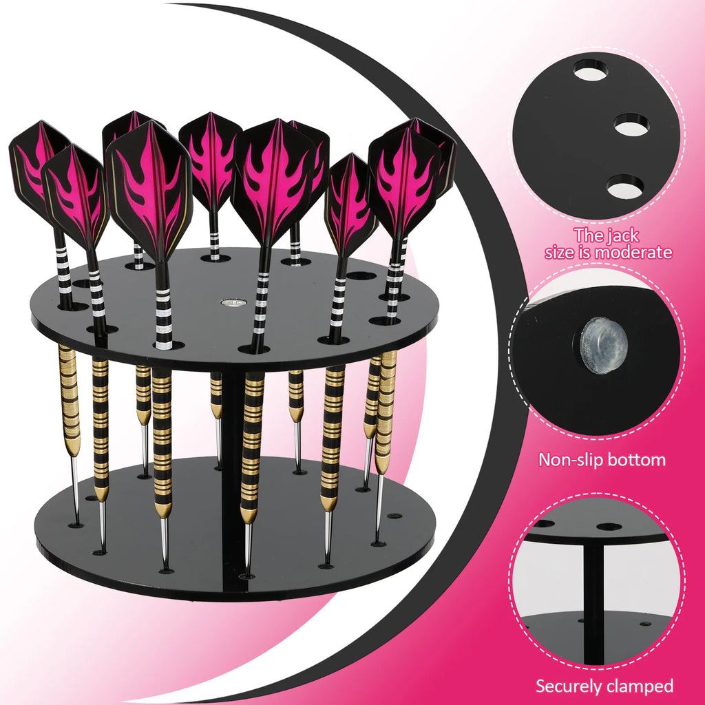 Acrylic Dart Holder Stand – 12-Dart Tabletop Display Rack