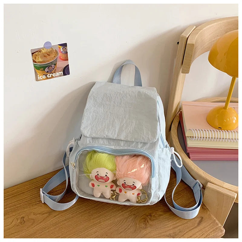 Nixie Transparent Lightweight Backpack for Girls & Women