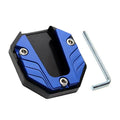 Aluminum Alloy Motorcycle Kickstand Extension Foot Pad Side Stand Kickstand Extension Pad Nixie Blue