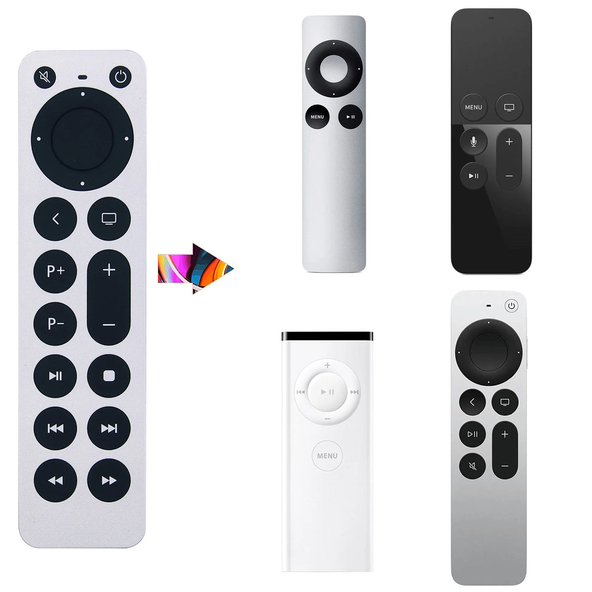 Apple TV Replacement IR Remote – All Generations 4K/HD/1-5 IR Replacement Remote Nixie