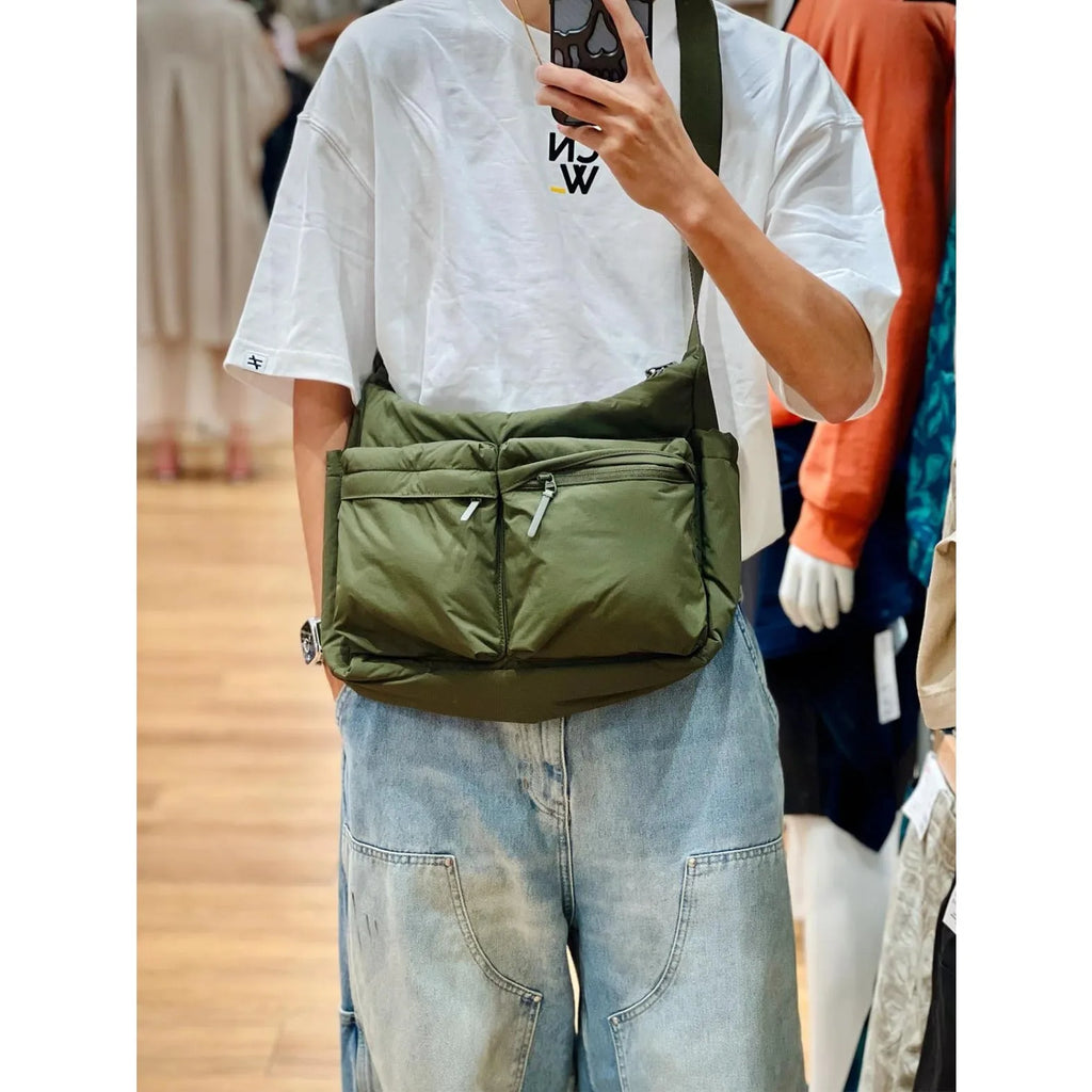 Unisex Waterproof Nylon Crossbody Shoulder Bag Multi-Pocket Crossbody Shoulder Bag Nixie