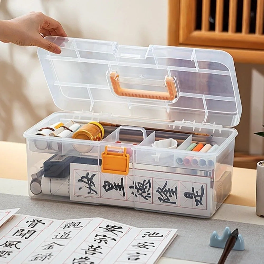 Transparent Plastic Tool Organizer Box with Adjustable Dividers Tool Storage Organizer Nixie
