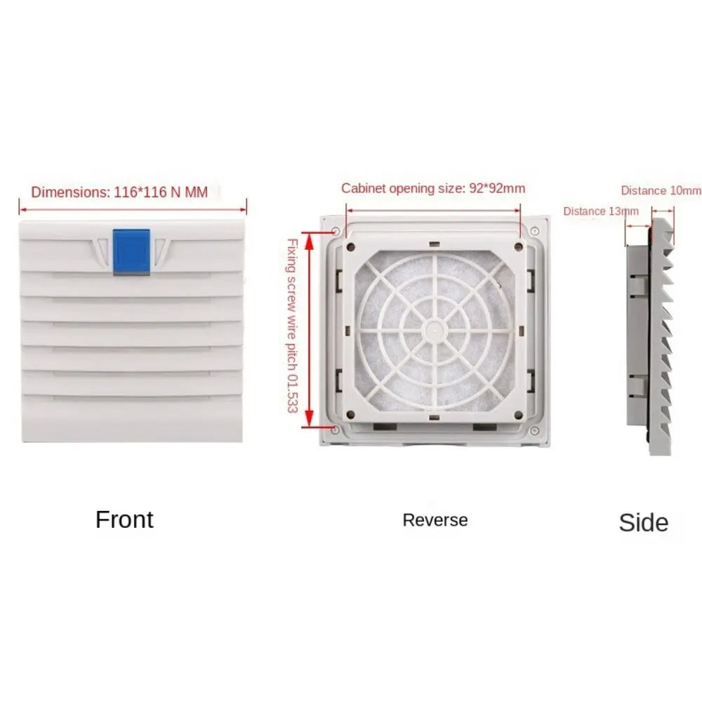 ABS Cabinet Ventilation Filter Grille with Louver Shutters
