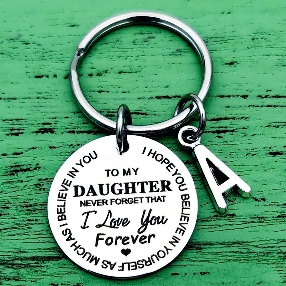Inspirational Letter Keychain Gift for Son or Daughter A-Z Inspirational Keychain Nixie