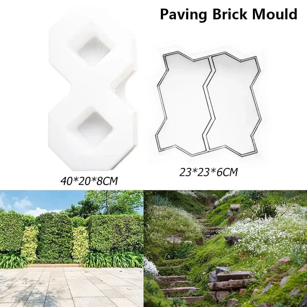 Reusable Concrete Stepping Stone Mould – 8 Shape & Double S
