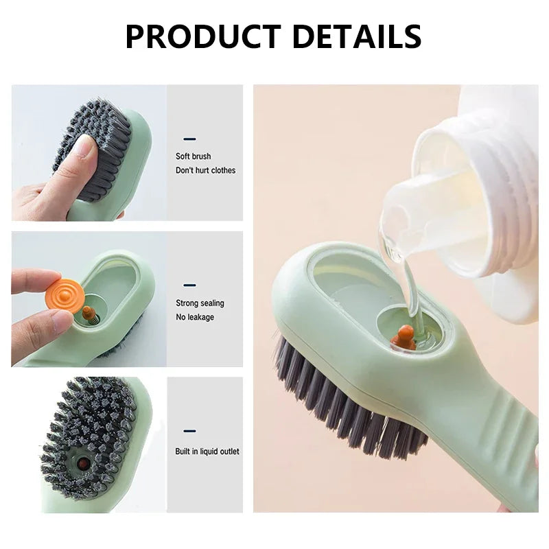 Long Handle Soft Bristle Shoe & Clothes Cleaning Brush Cleaning Brush Nixie