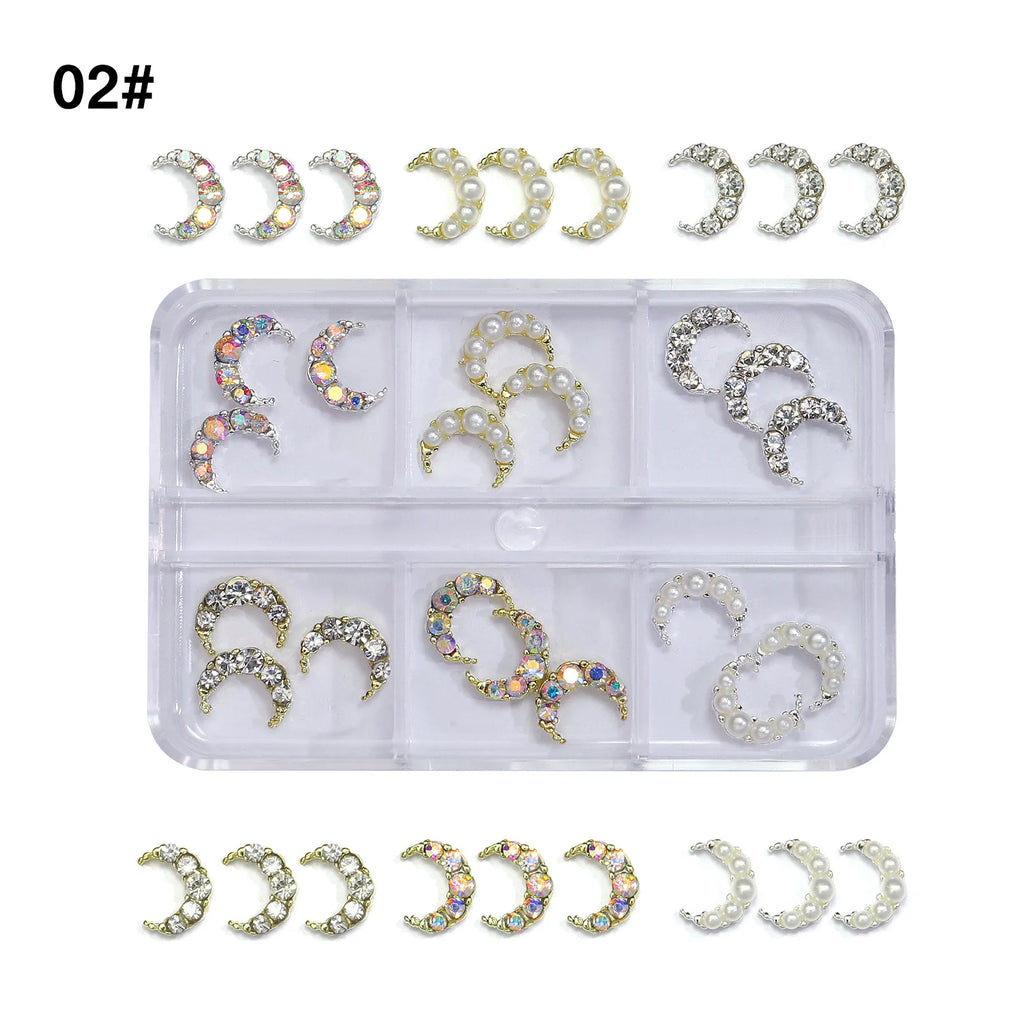 Nail Art Charms & Rhinestones Metal Nail Decorations Nail Art Charms Nixie 6-grid