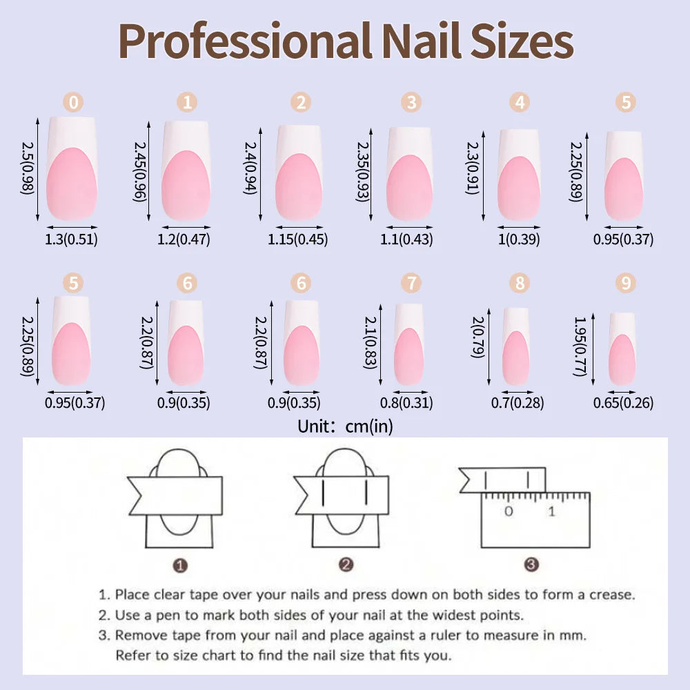 120Pcs Glitter Press On Nails – Nude White French False Nails Press On Nails Nixie