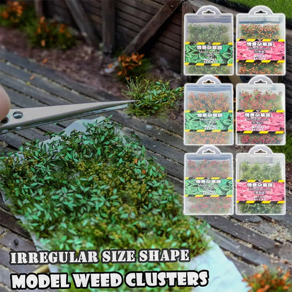 Railroad Scenery Grass Tufts & Bush Model Kit – Diorama Landscape Model Scenery Kit Nixie