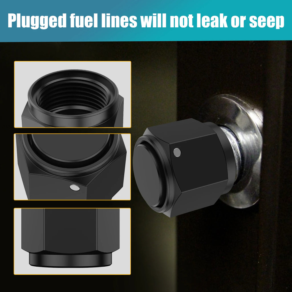 2Pcs AN Flare Cap Aluminum 8AN 10AN 12AN Fitting Cover AN Fitting Caps Nixie