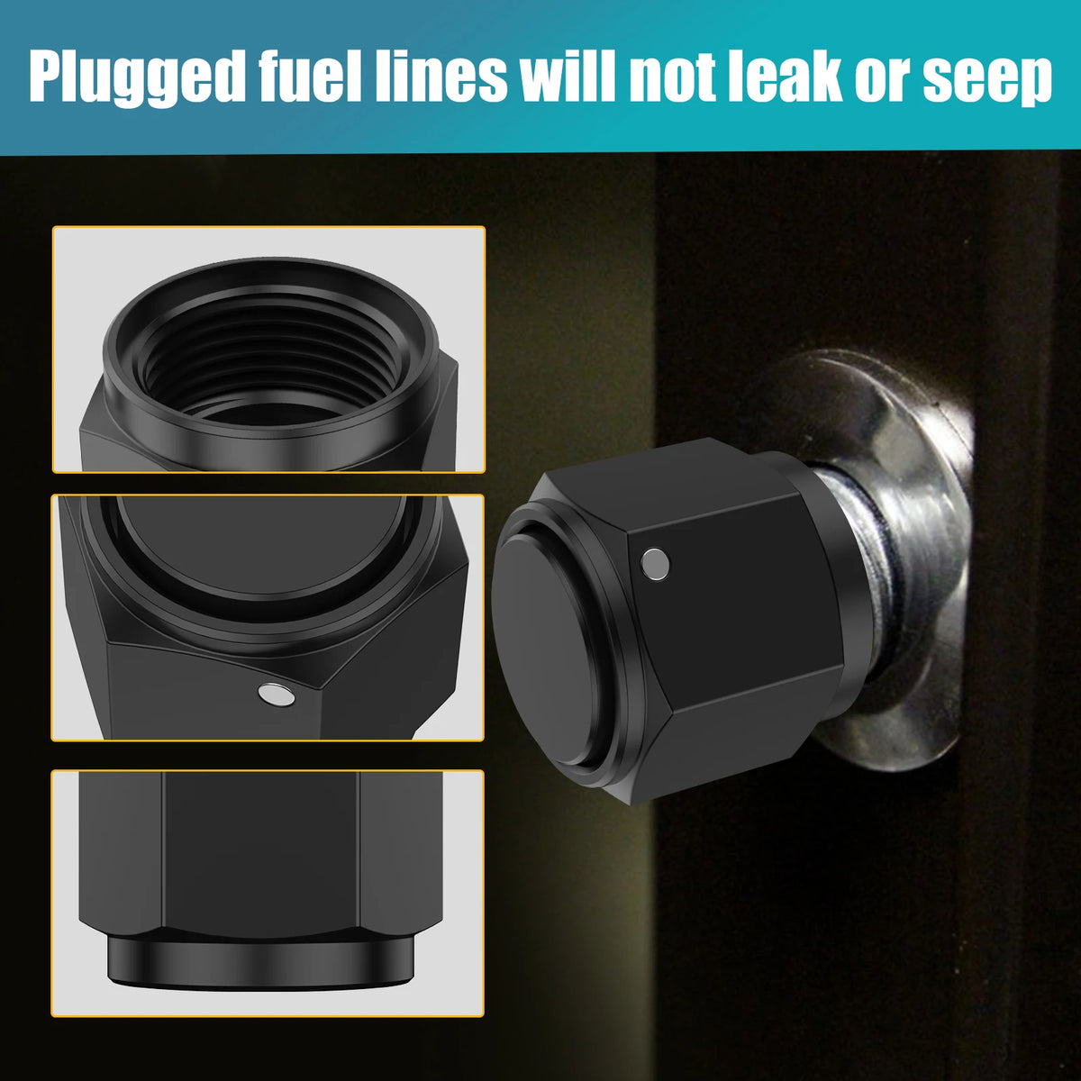 2Pcs AN Flare Cap Aluminum 8AN 10AN 12AN Fitting Cover AN Fitting Caps Nixie